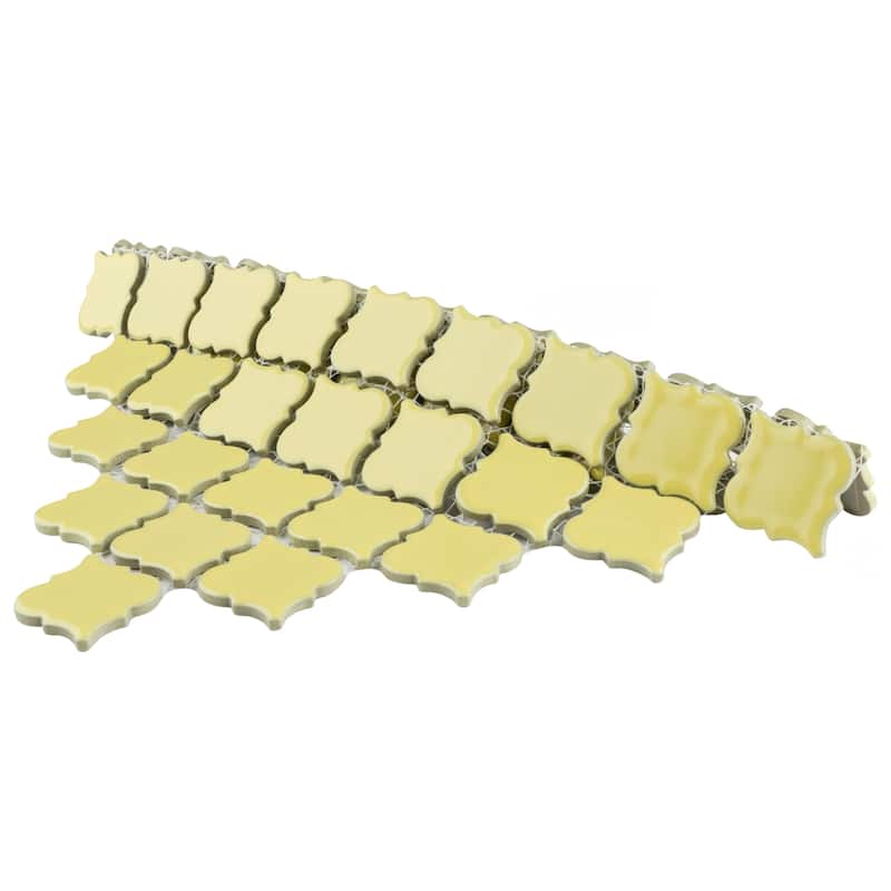 Merola Tile Hudson Tangier Vintage Yellow 12-3/8" x 12-3/8" Porcelain Floor and Wall Tile