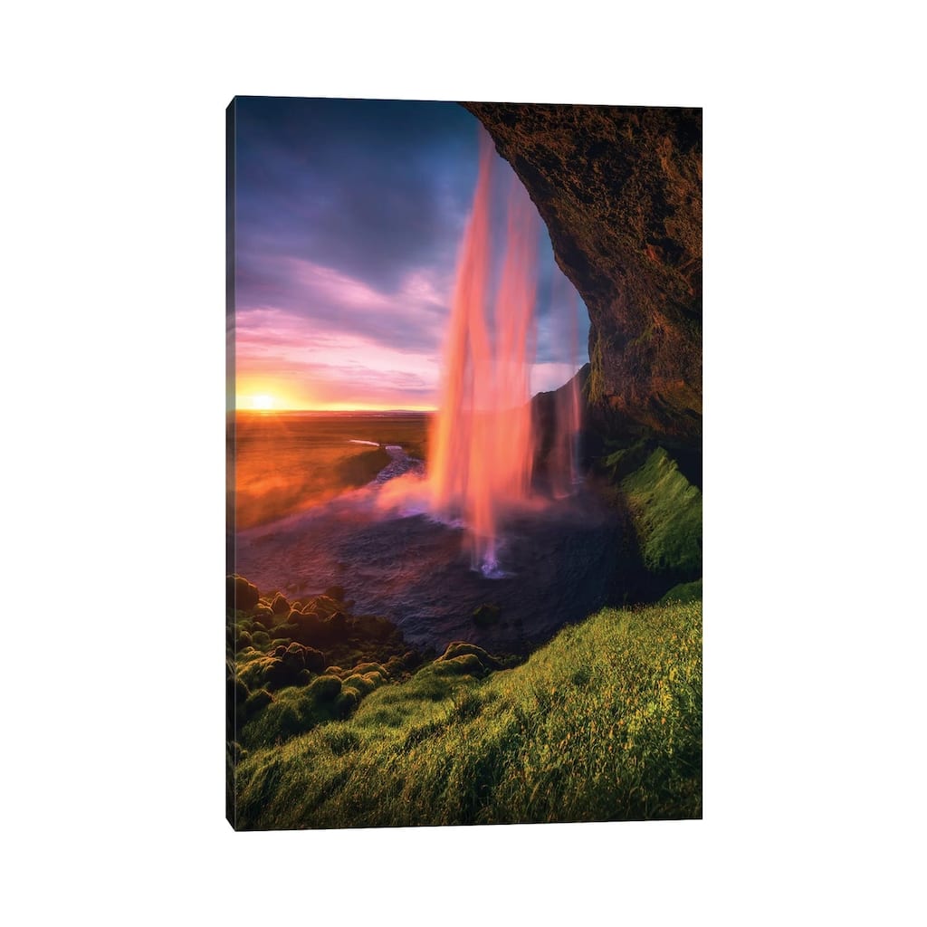 iCanvas "Seljalandsfoss Waterfall - Iceland" by Cuma Cevik Canvas Print
