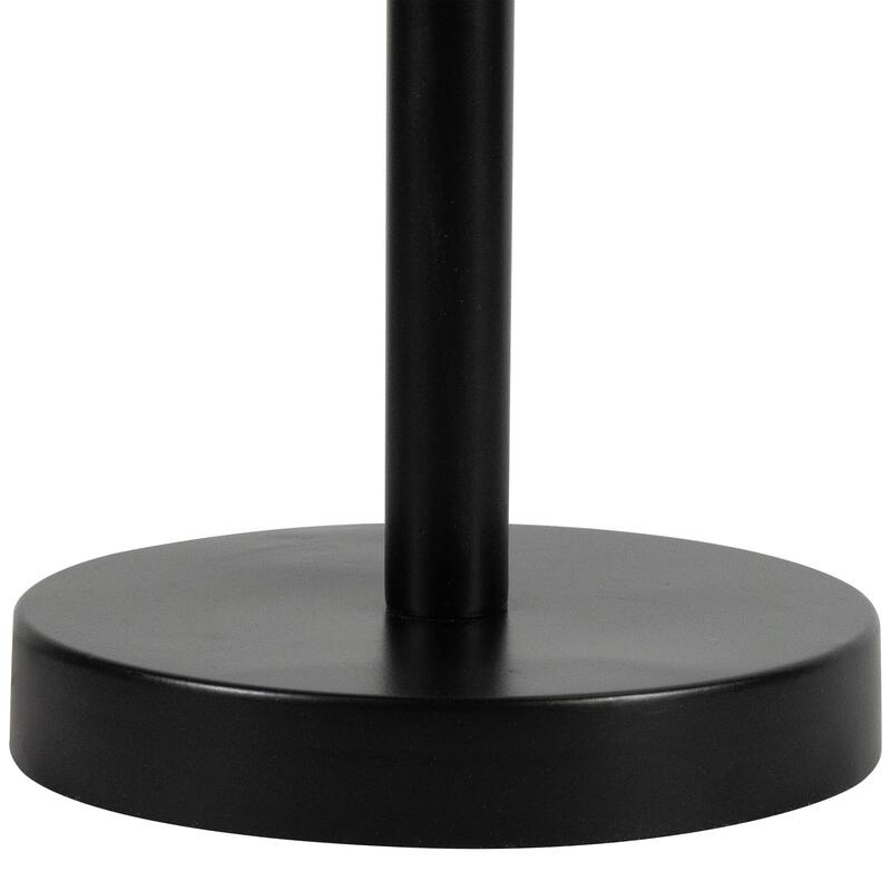 Laser-Cut Iron Table Lamp with Shade - 24.5" - Black and Gold - 24.5