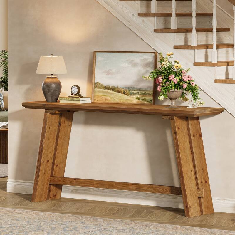 Solid Wood Console Table for Entryway