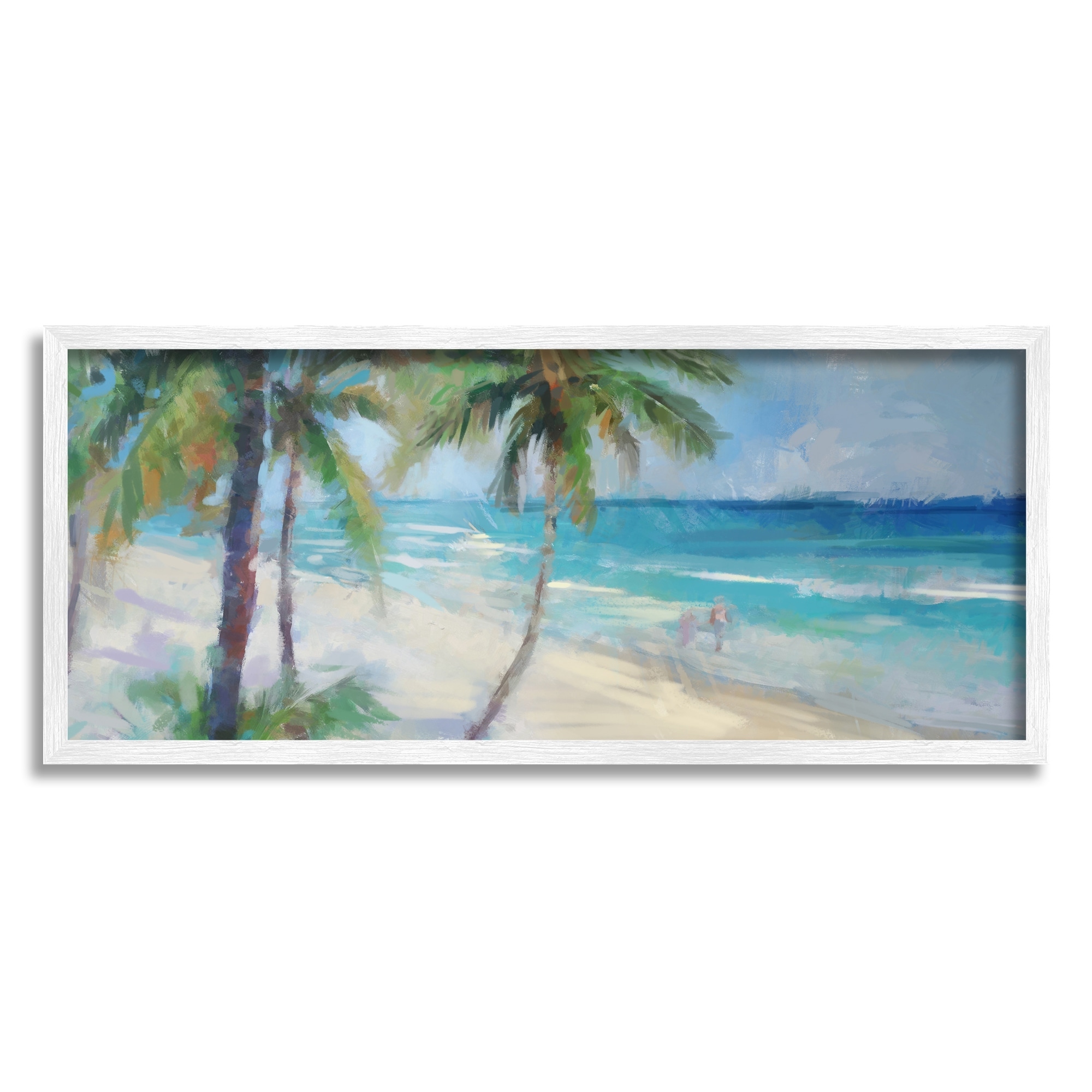 Stupell Tropical Sea Waves Scene Framed Giclee Art Design by Ziwei Li