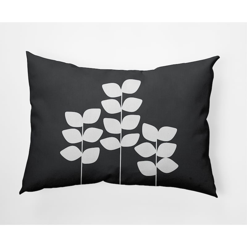 Simple Stems Indoor/Outdoor Throw Pillow - 14" x 20" - Grey