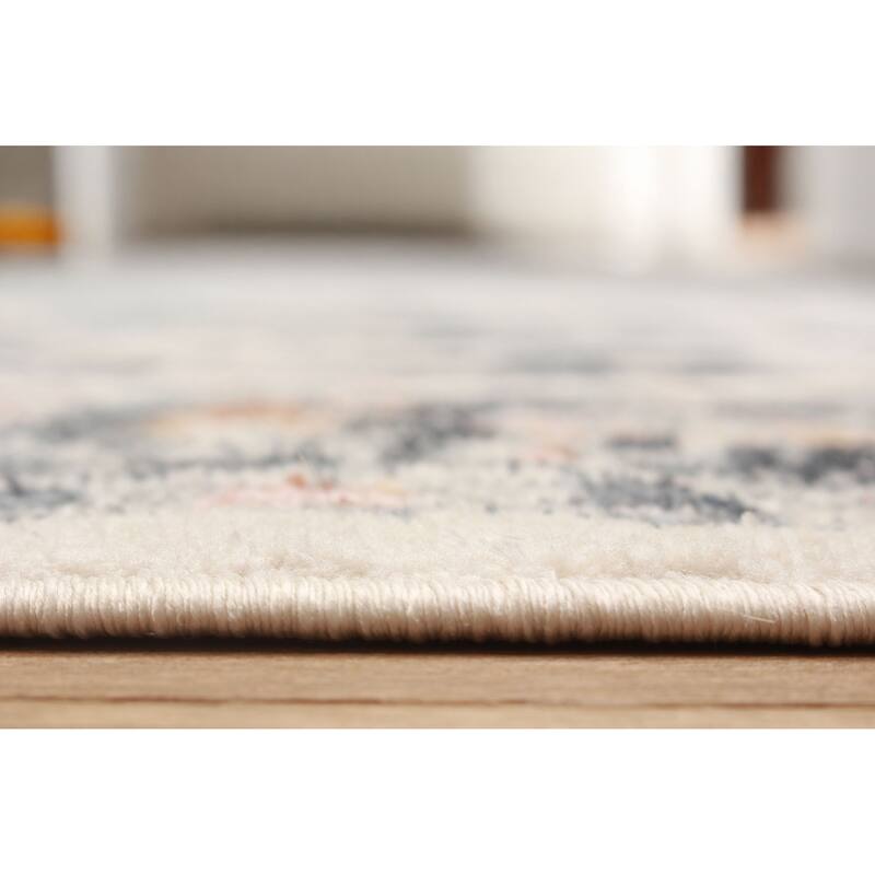 ECARPETGALLERY Machine Woven Heriza Ivory Area Rug