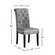 preview thumbnail 11 of 26, Roundhill Furniture Leviton Solid Wood Tufted Dining Chair (Set of 2)