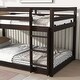 preview thumbnail 15 of 18, Elegant Twin over Twin Wood Bunk Kids Bed with Ladder,Guardrail