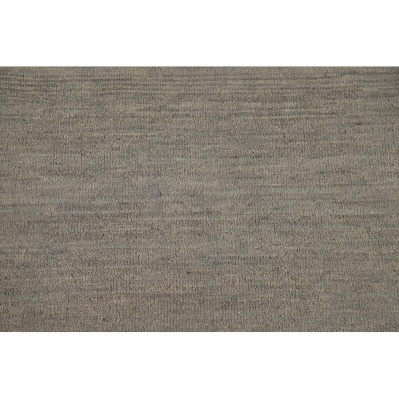 Gray Gabbeh Oriental Area Rug Living Room Hand-Knotted Wool Carpet - 4'10" x 6'7"