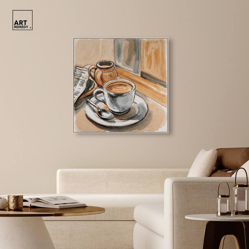 Sunday Coffee Canvas by Art Remedy