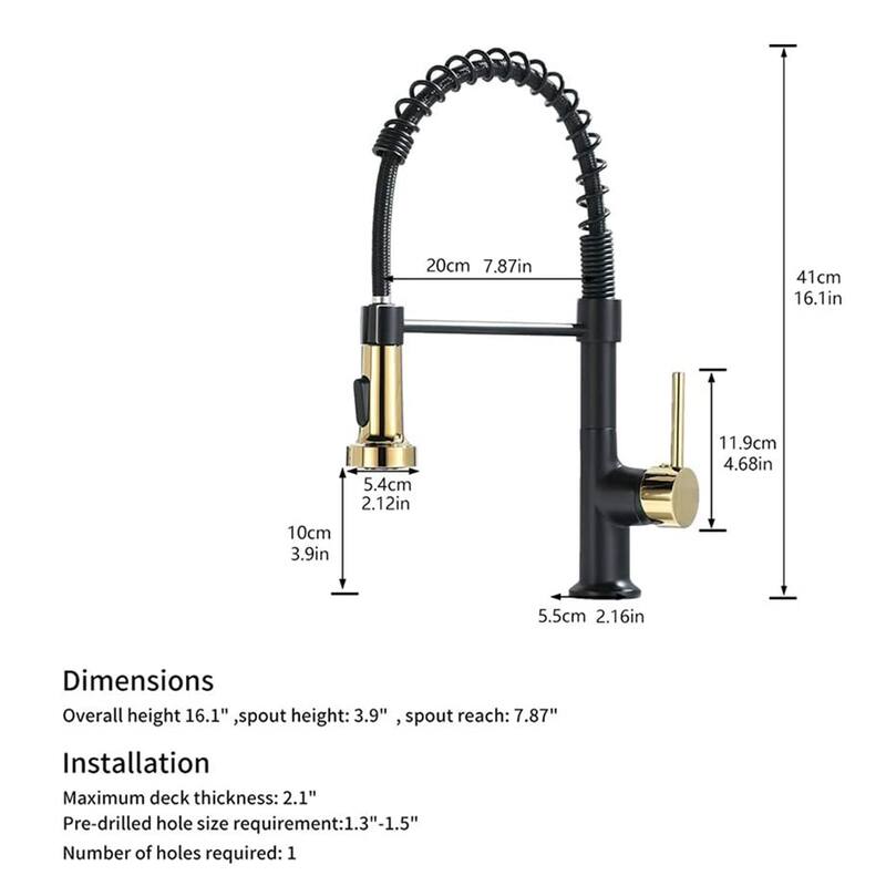 Single Handle Pull-down 360 Degrees Swivel Kitchen Faucet