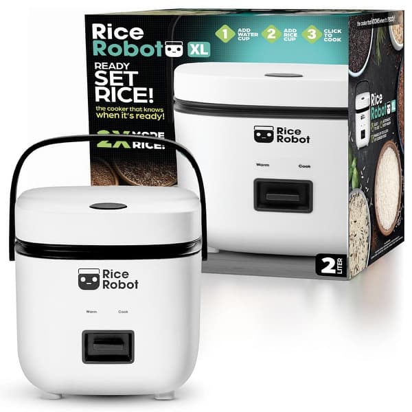 Rice Robot XL Rice Cooker 8 Cups Cooked 2L Electric Rice Maker Pot ...