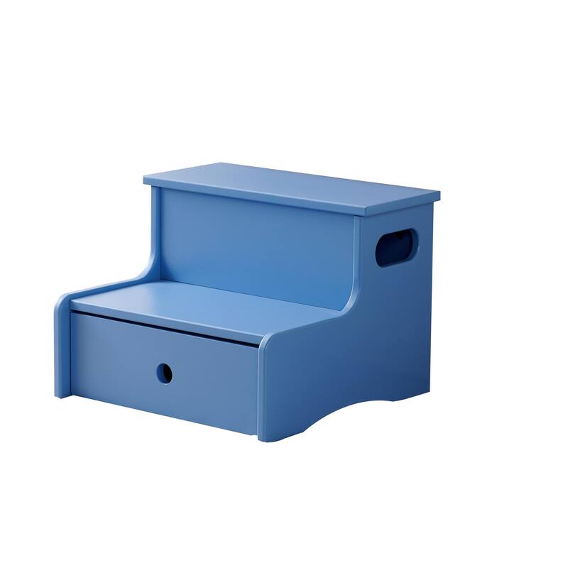 Lylia Collection MDF Wood 2-Step Kids Stool with Storage