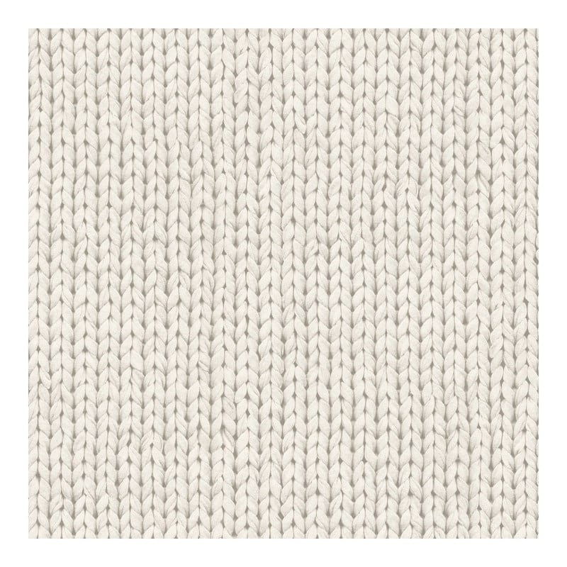 ESTA Home Hart Cream Chevron Fabric Wallpaper - 20.5 x 396 x 0.025