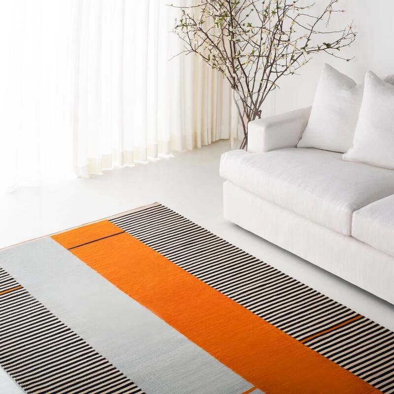 Lauren Ralph Lauren Aryn Stripe Nautical & Coastal Wool Rug.. - 9' x 12' - Persimmon