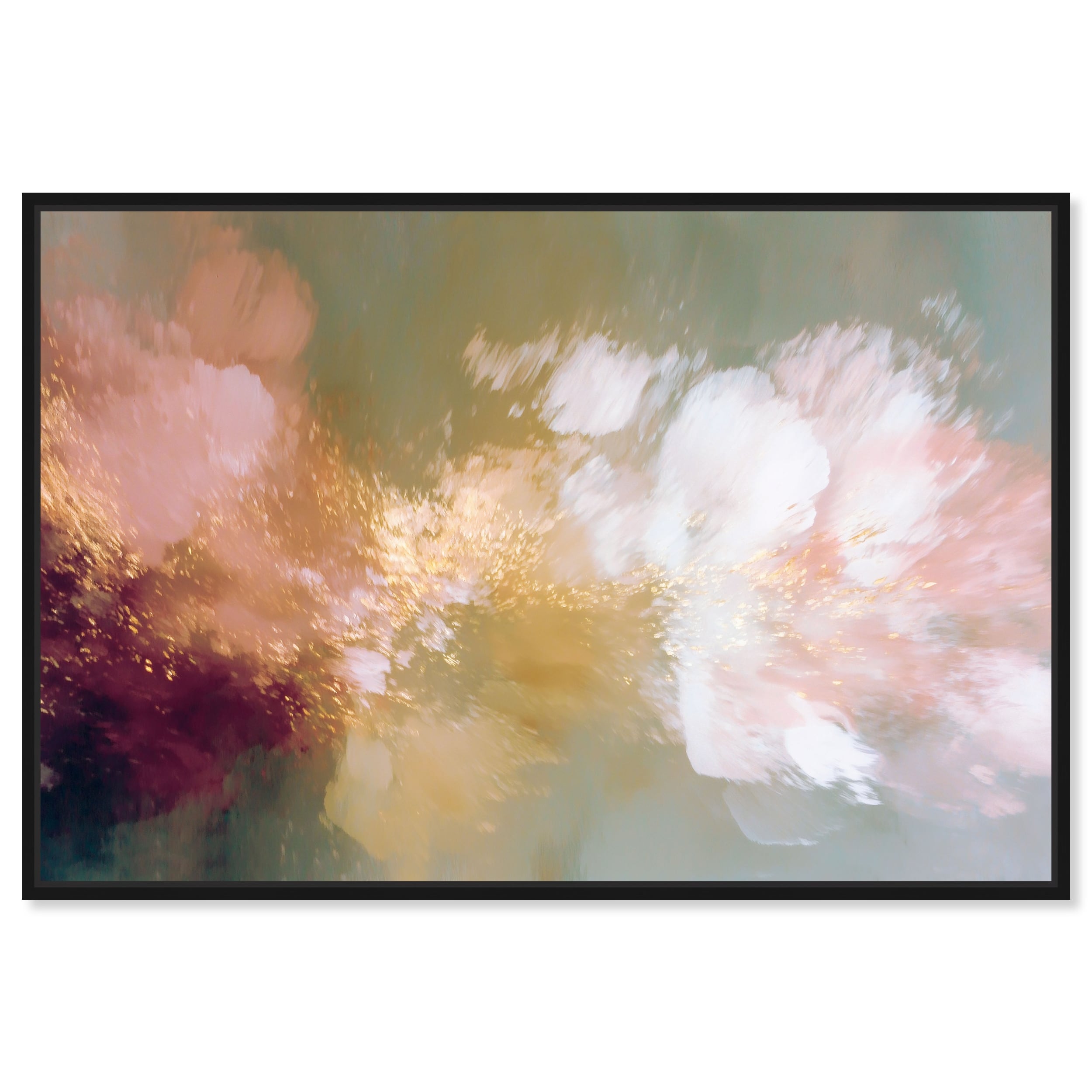 Golden Dust II Boho Gold Wall Art Framed Canvas Print by Art Remedy