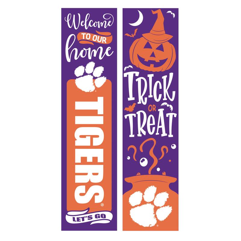 47" Double Sided Seasonal Porch Leaner, Clemson University - 47" x 11.25"