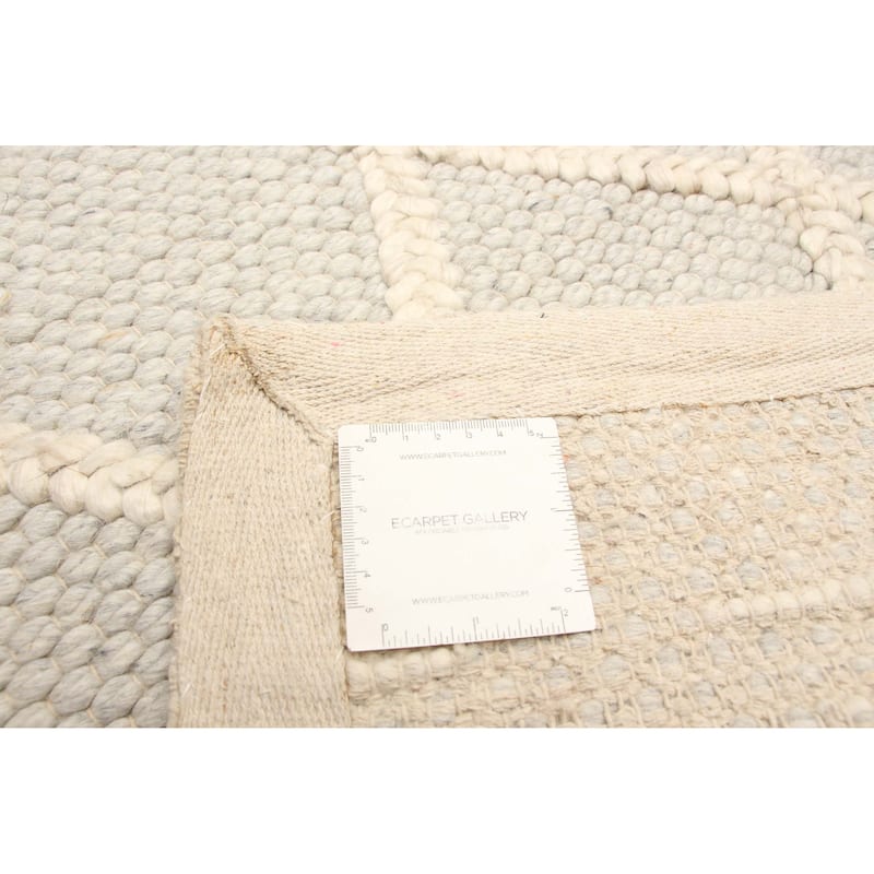 ECARPETGALLERY Braid weave Sienna Grey Wool Rug - 5'11 x 5'10