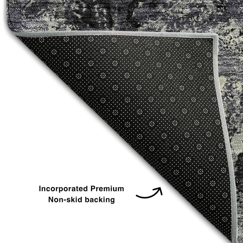 Premium Washable Super Soft Trellis Distressed Mayfield Rug