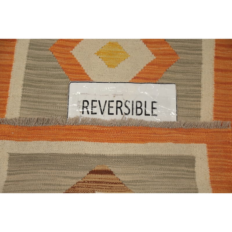 Hand Woven Oriental 100% Wool Carpet Southwestern Tribal Multi-Colored Kilim Runner Rug - 5' 9'' X 2' 0''