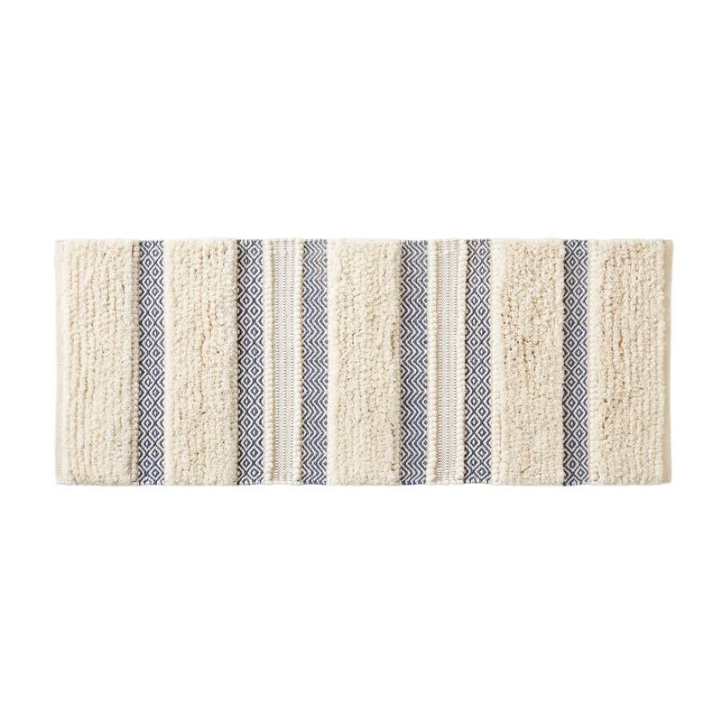 INK+IVY Asher Woven Texture Stripe Bath Rug