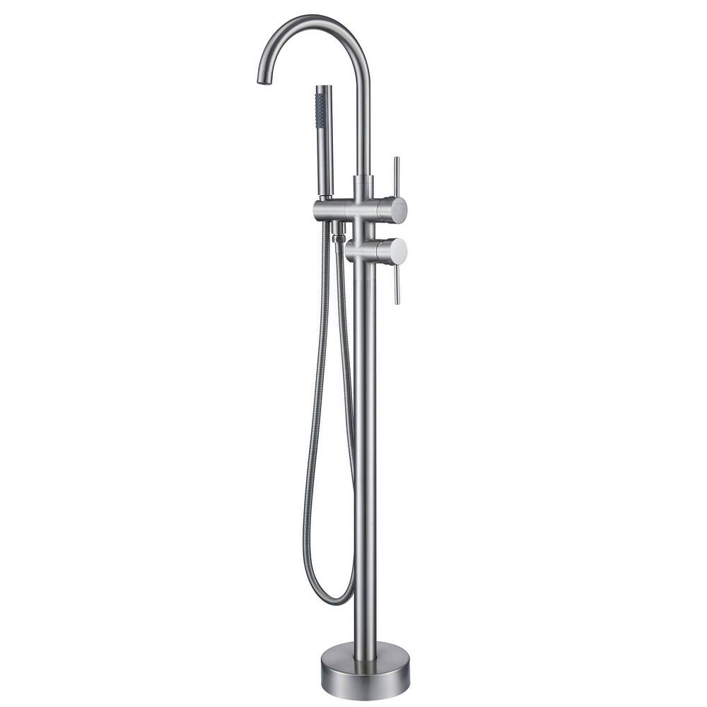 CASAINC 2-Handle Residentail Freestanding Bathtub Faucet with Hand Shower