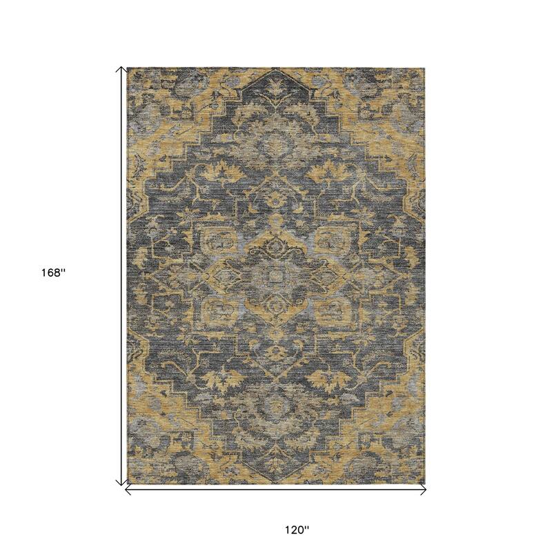 HomeRoots Oriental Traditional Rectangle Outdoor Rug