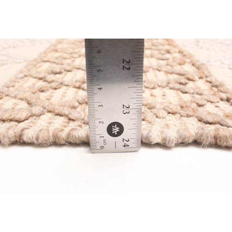 ECARPETGALLERY Braid weave Sienna Tan Wool Rug - 5'2 x 7'6