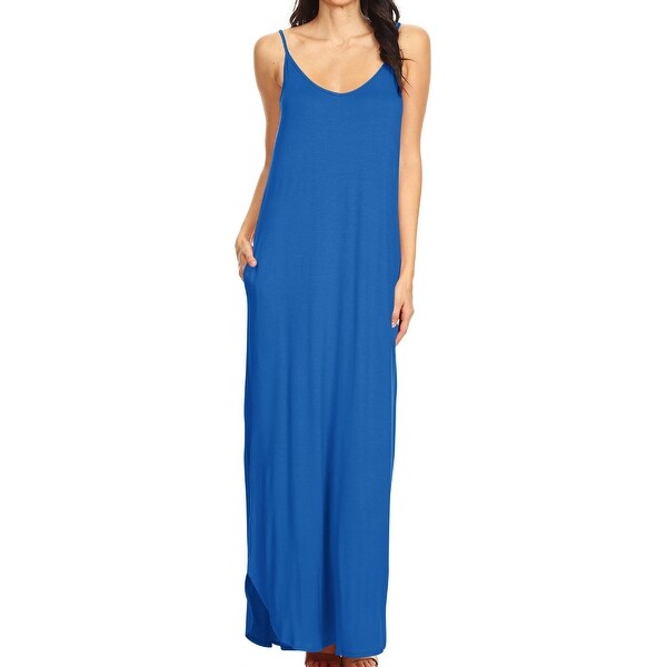 Women's Solid Long Maxi Casual Summer Dress. Opens flyout.