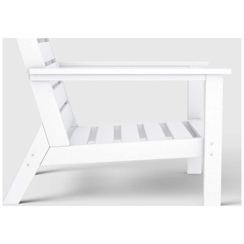 Birchwood All Weather HDPE Outdoor Patio Deep Seating White Club Chair With Cushions (1-Piece)