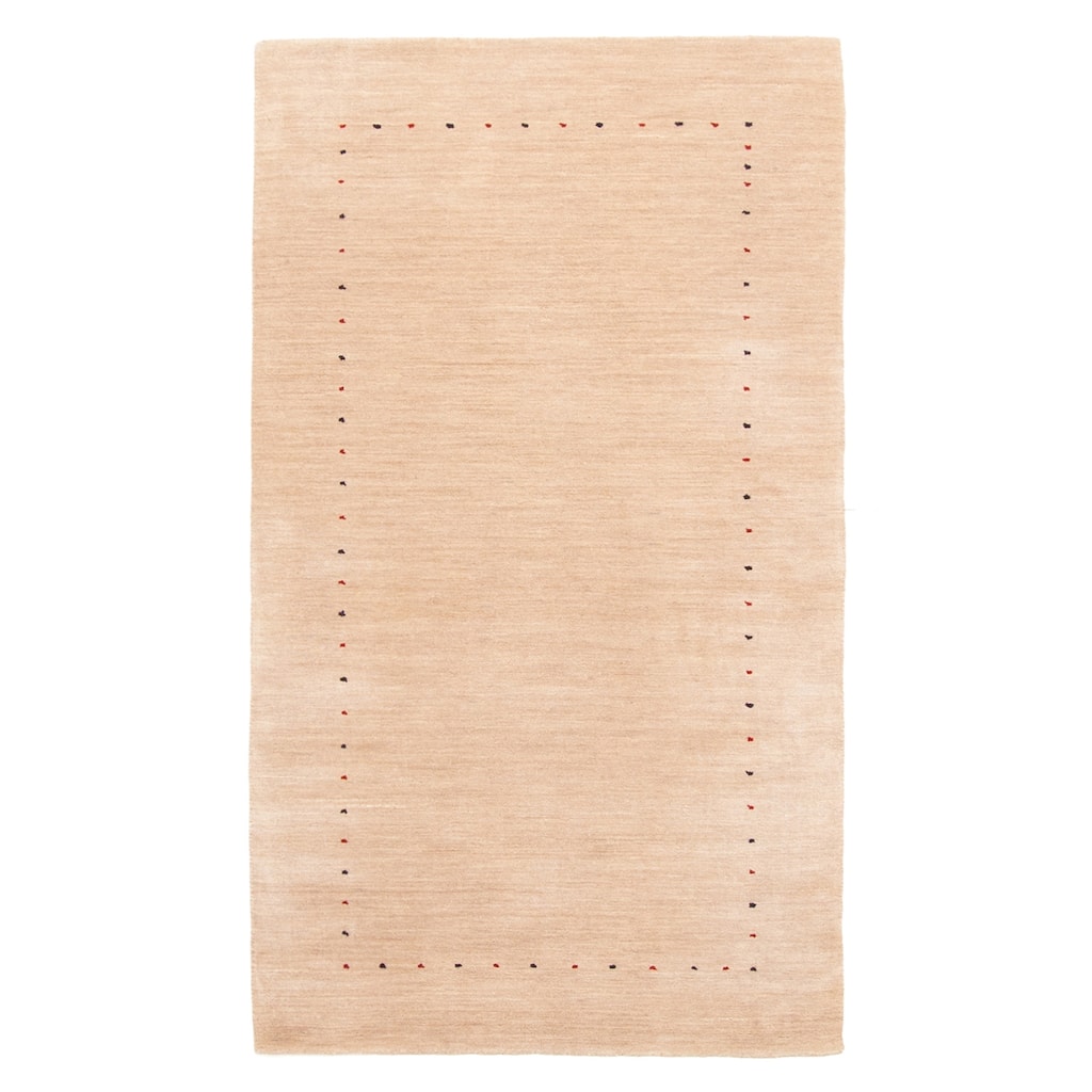ECARPETGALLERY Hand Loomed Kashkuli Gabbeh Tan Wool Rug - 2'8 x 4'10