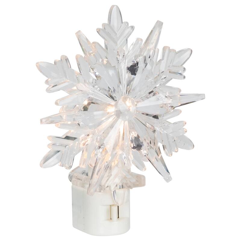 3D Snowflake Night Light - 6" - Clear