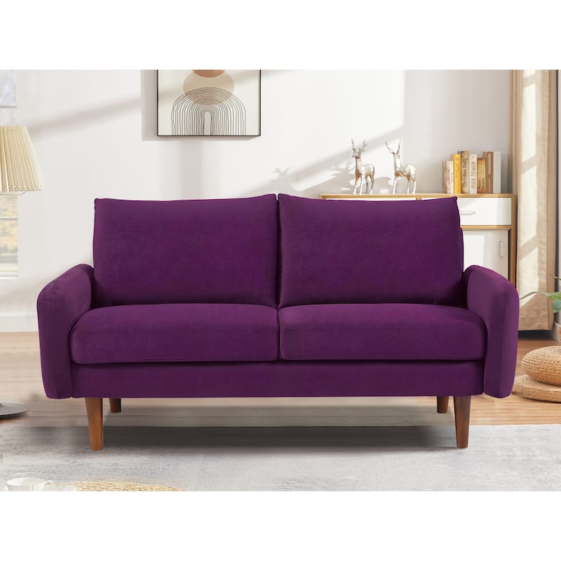 US Pride Furnitirue 58''W Tapered Legs Kent Velvet Loveseat