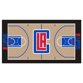 Shop Nba Los Angeles Clippers Nba Court Large Non Skid Mat Area Rug Runner Overstock 22630350