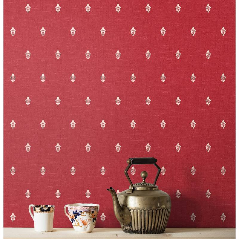 Seabrook Designs Petite Feuille Sprig Nonwoven Unpasted Wallpaper