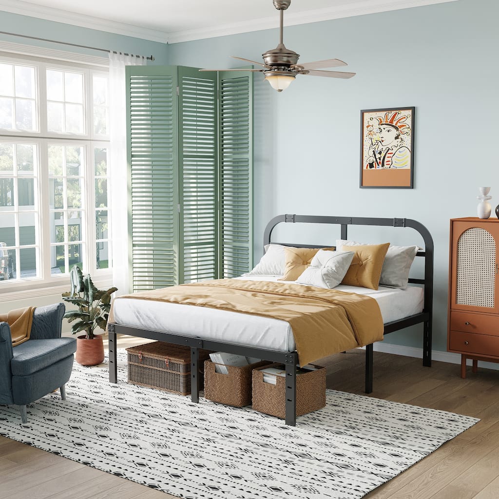 40 Inch Bed Frame With Headboard, Easy to assemble