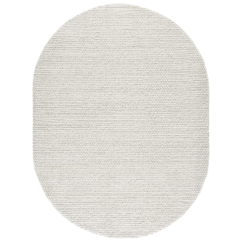SAFAVIEH Handmade Natura Gonnie Wool Rug - 6' x 8' Oval - Ivory