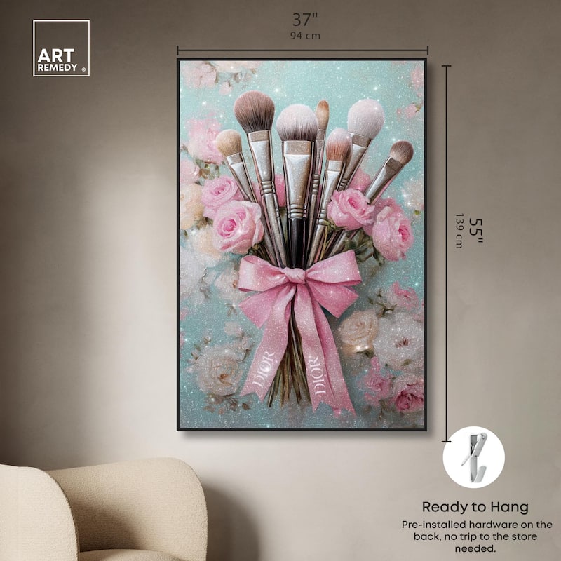 Bouquet of Make Up Brushes Canvas by Art Remedy
