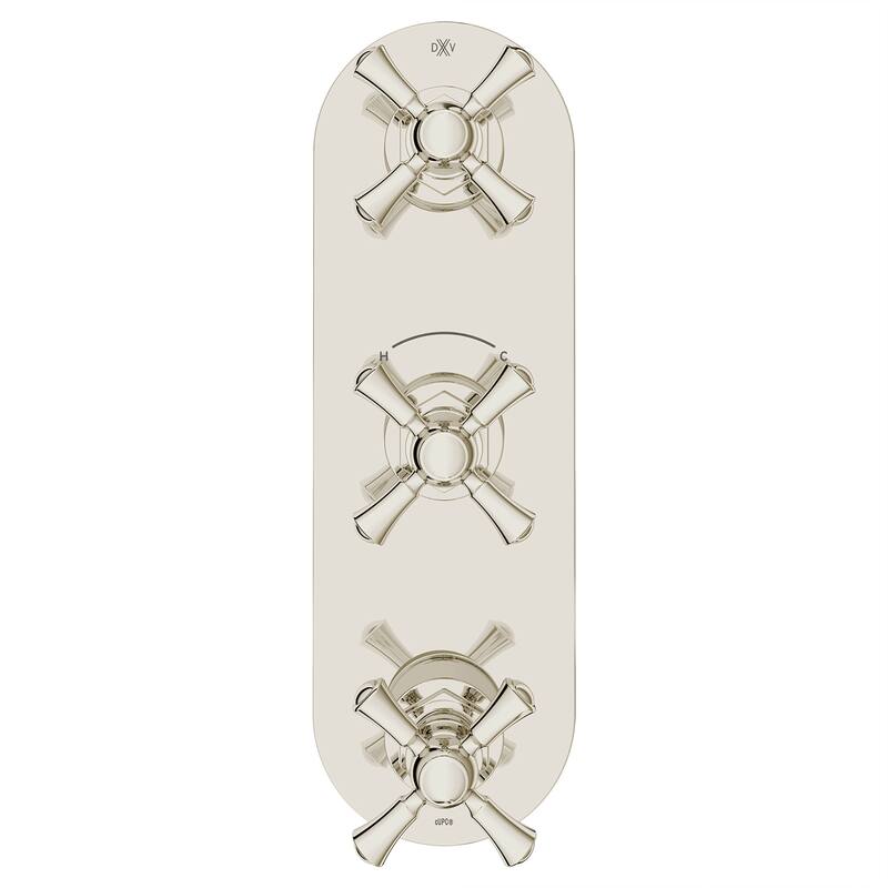 DXV Oak Hill 3-Handle Slim Valve with Cross Handles