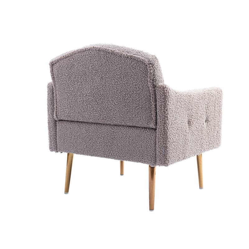 Classic Accent Single Leisure Chair with Metal Leg