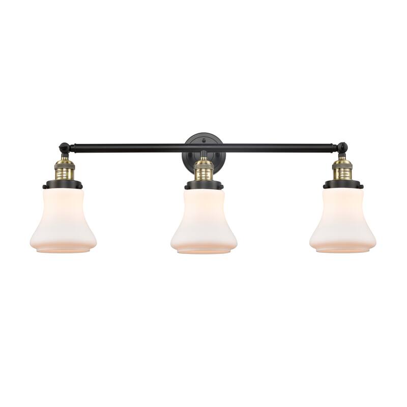 Innovations Lighting Bellmont 3 Light 30" Wide Bathroom Vanity Light - Black Antique Brass / Matte White