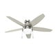 preview thumbnail 2 of 22, Hunter Lilliana Low Profile Ceiling Fan w/LED Light Kit, Pull Chain, Exclusive SureSpeed - Modern, Transitional