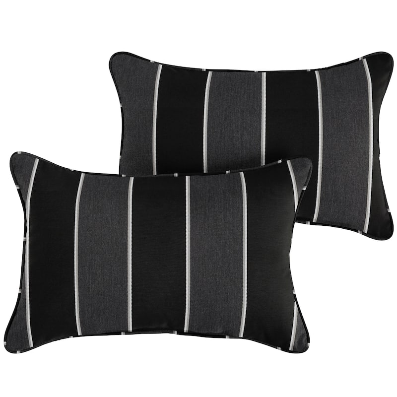 Sunbrella Peyton Granite Corded Indoor/ Outdoor Pillows (Set of 2)