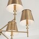 preview thumbnail 5 of 6, Whitney 6-light Aged Brass Hanging Chandelier