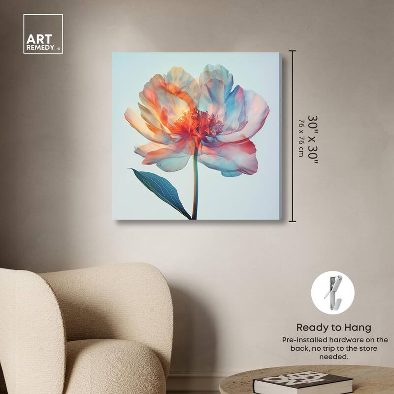 Peony Phases Canvas by Art Remedy, Gallery Wrapped