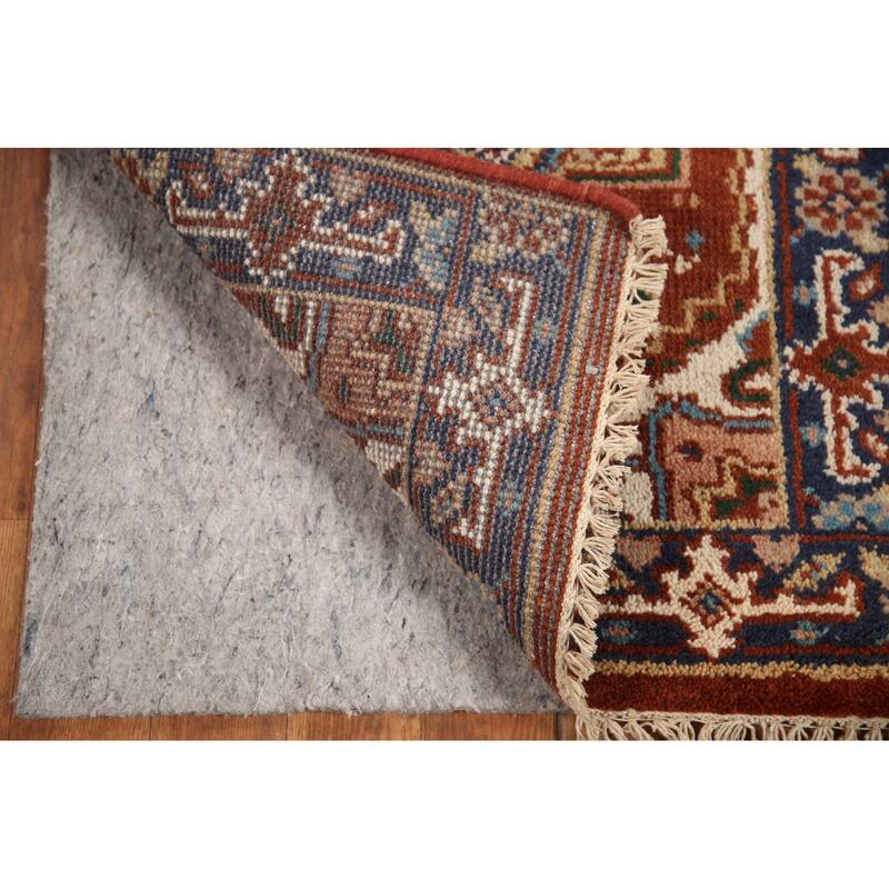 Hand Knotted Oriental 100% Wool Carpet Traditional Medallion Oranges & Rust Heriz (serapi) Area Rug - 3' 0'' X 2' 0''