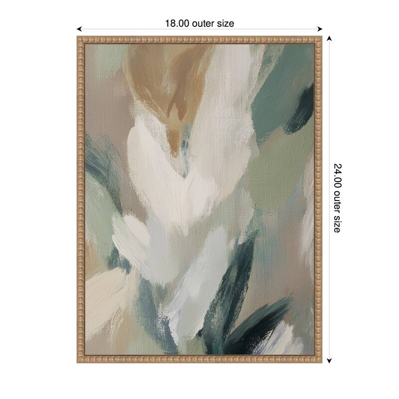 Kate and Laurel Plant Form No. 1 by Amy Lighthall Framed Canvas Wall Art Print