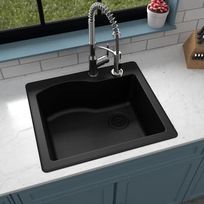 Karran Drop-in Quartz Single Bowl Kitchen Sink