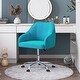 preview thumbnail 101 of 117, Corvus Braff Velvet Upholstered Adjustable Ergonomic Office Chair Light Blue
