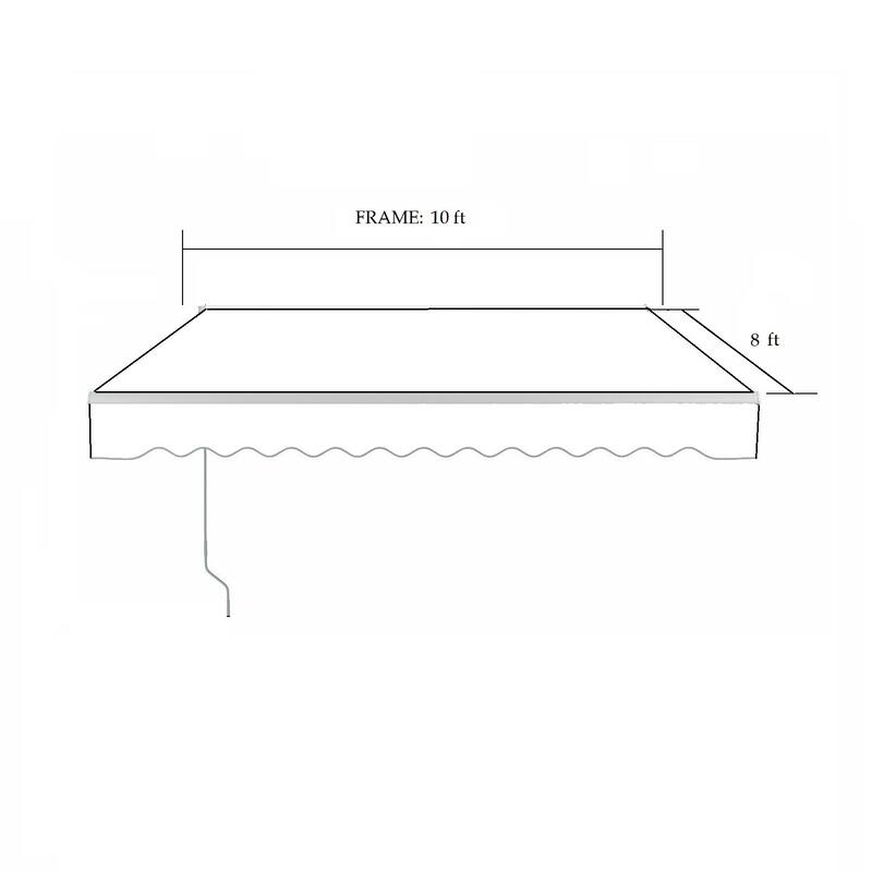 ALEKO Replacement Awning Arm Set for 10' x 8' LED Awning, Gray