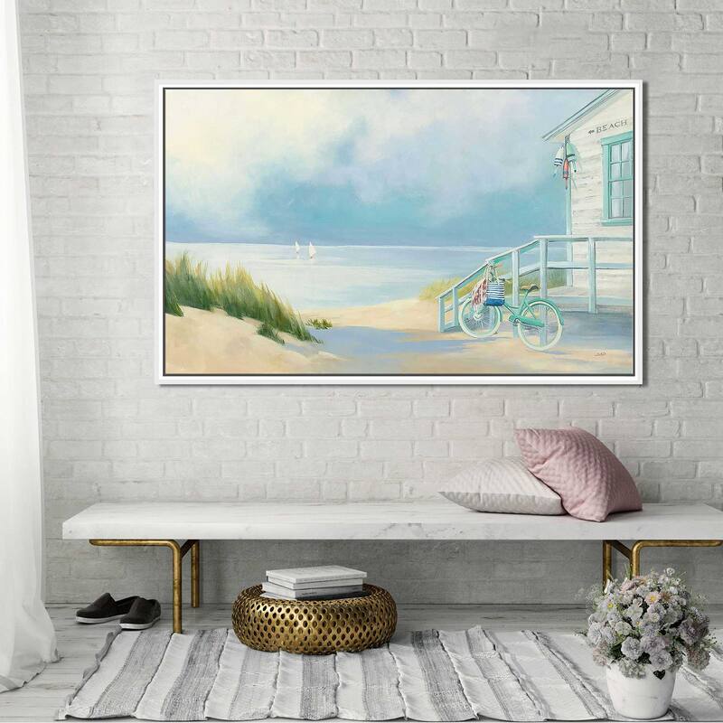 "Morning Ride to the Beach" Print on Floating Canvas