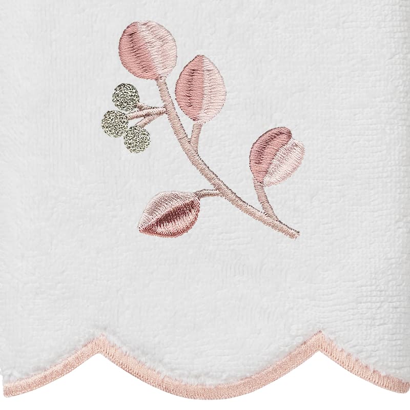 Authentic Hotel and Spa 100% Turkish Cotton WILD BRANCH Scallop Embellished Towel Collection