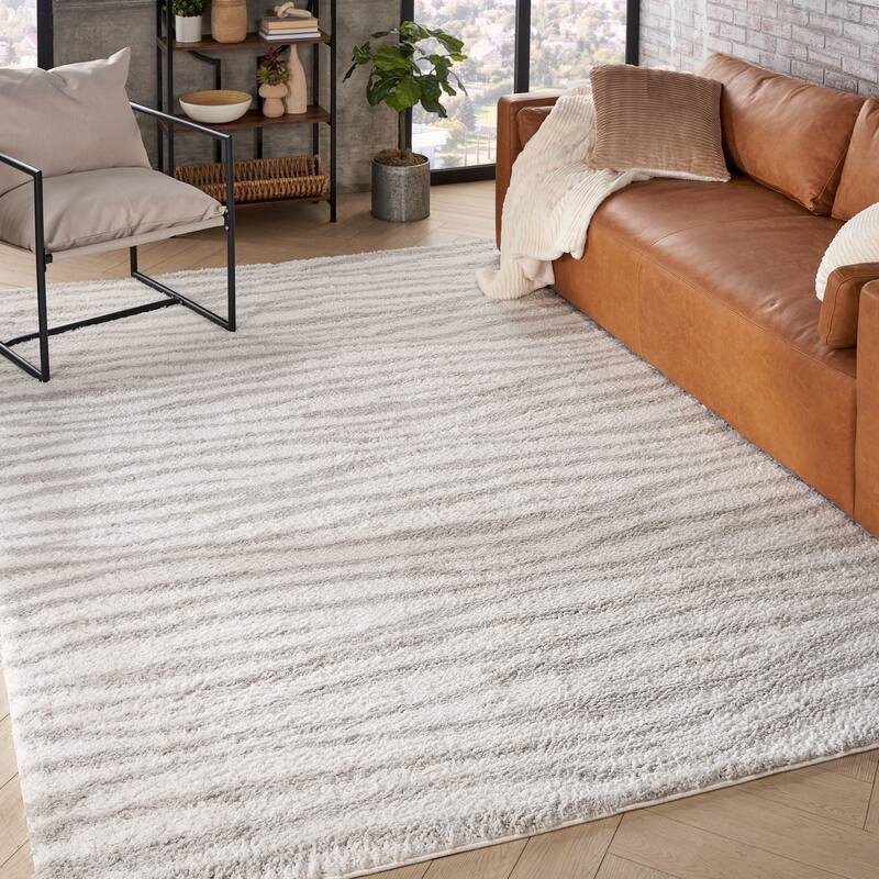 Nourison Modern Shag Indoor only Abstract Area Rug